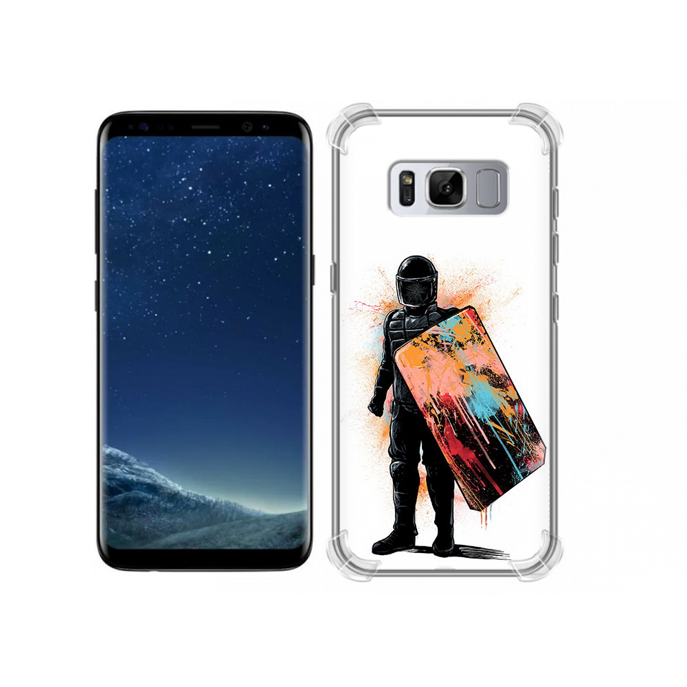 

Чехол MyPads Tocco для Samsung Galaxy S8 солдат с красочным щитом (PT62300.601.614), Прозрачный, Tocco
