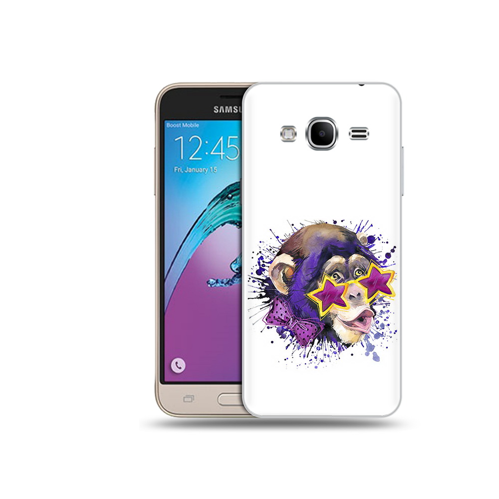 

Чехол MyPads Tocco для Samsung Galaxy J3 (2016) обезьяна в очках (PT29089.580.524), Прозрачный, Tocco