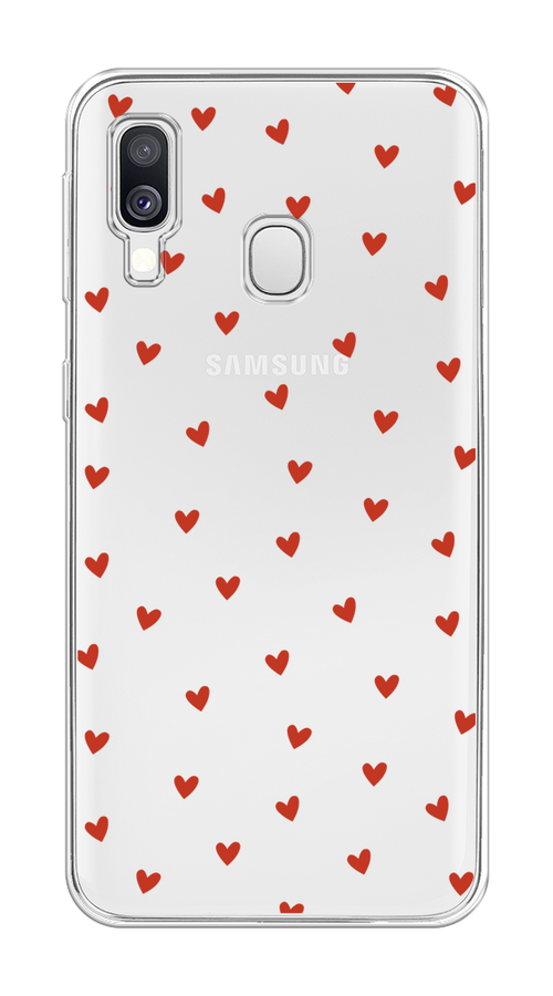

Чехол на Samsung Galaxy A40 "Red hearts", Красный;прозрачный, 28050-1