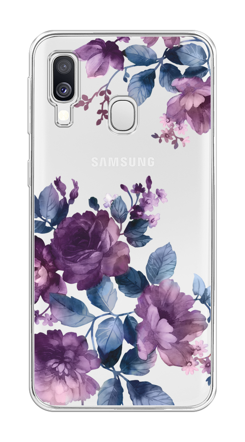 

Чехол на Samsung Galaxy A40 "Purple Blossoms", Синий;фиолетовый, 28050-1