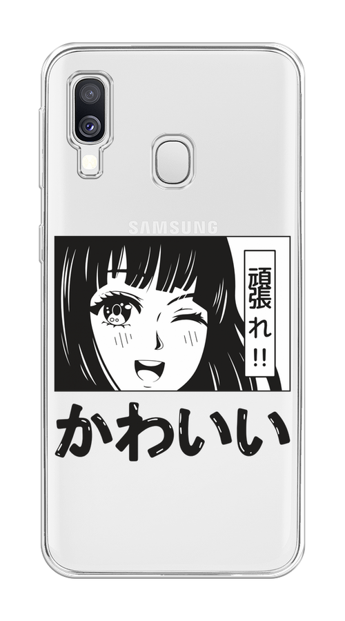 

Чехол на Samsung Galaxy A40 "Cute anime girl", Черный;серый;прозрачный;белый, 28050-1