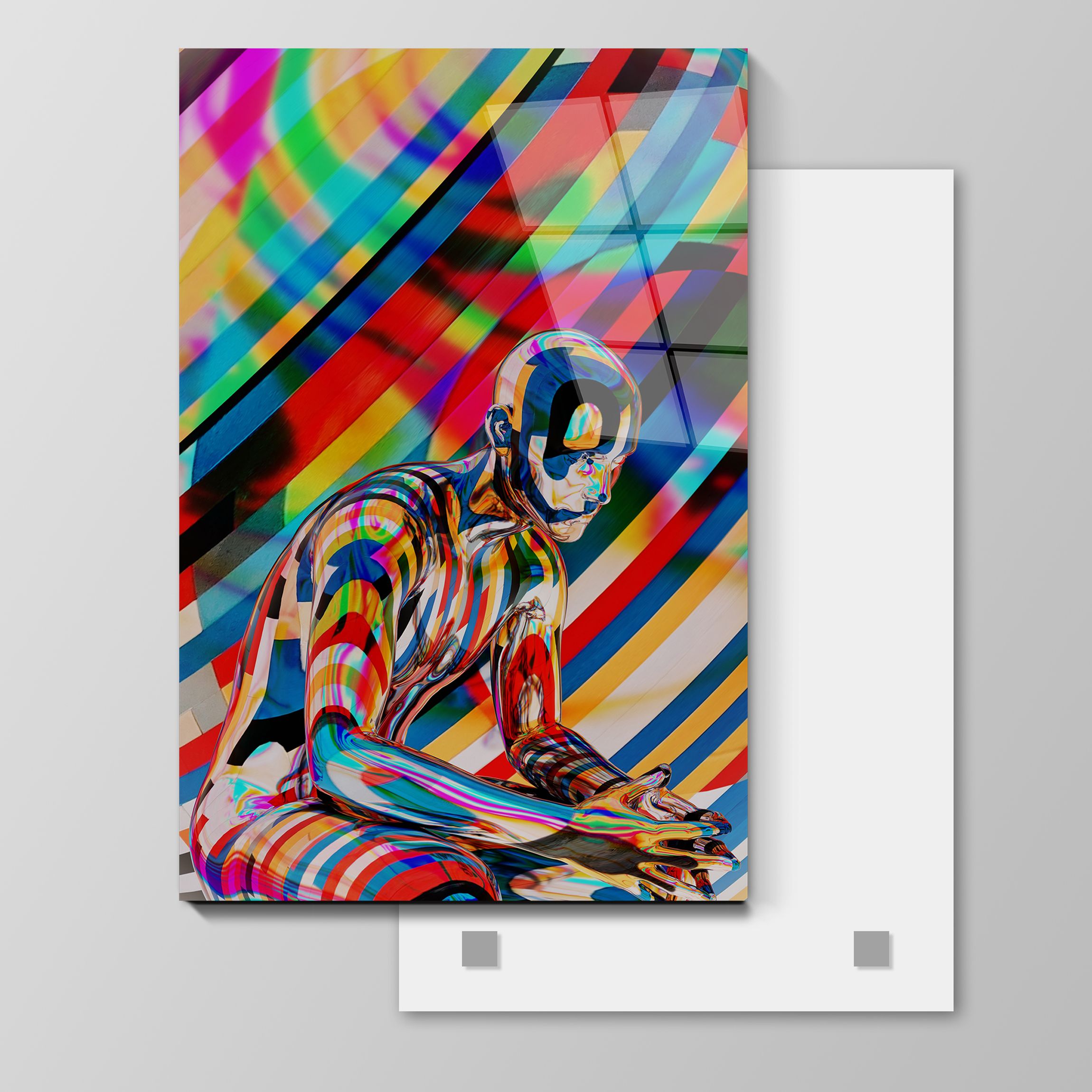 

Картина Prostokartina на стекле Разноцветная абстракция 105х70 см 278363177, 278363177