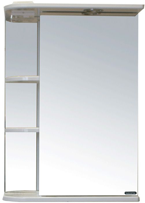 SANITA Vega 02-52 зеркальный шкаф 505х790х165мм белый