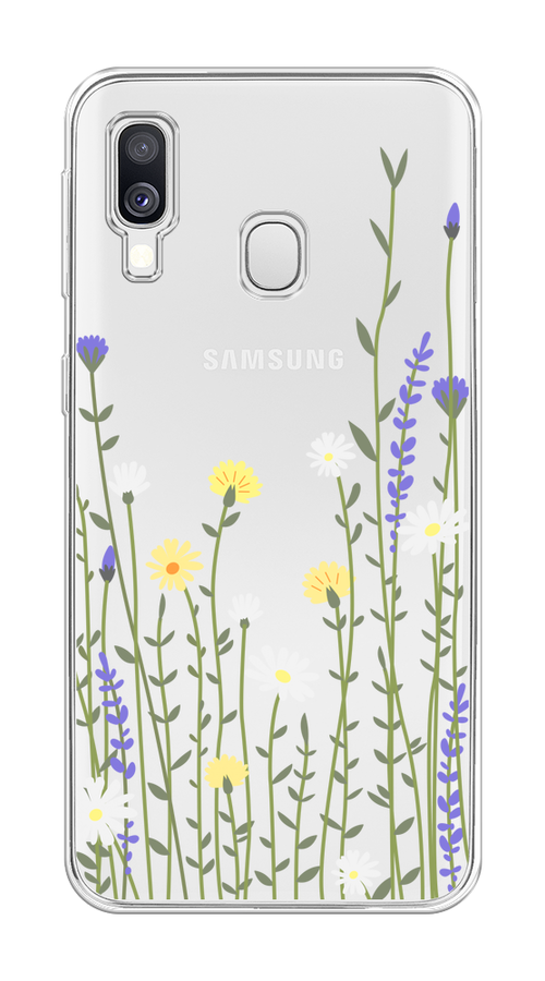 

Чехол на Samsung Galaxy A40 "Ромашка и лаванда", Зеленый;желтый;прозрачный, 28050-1