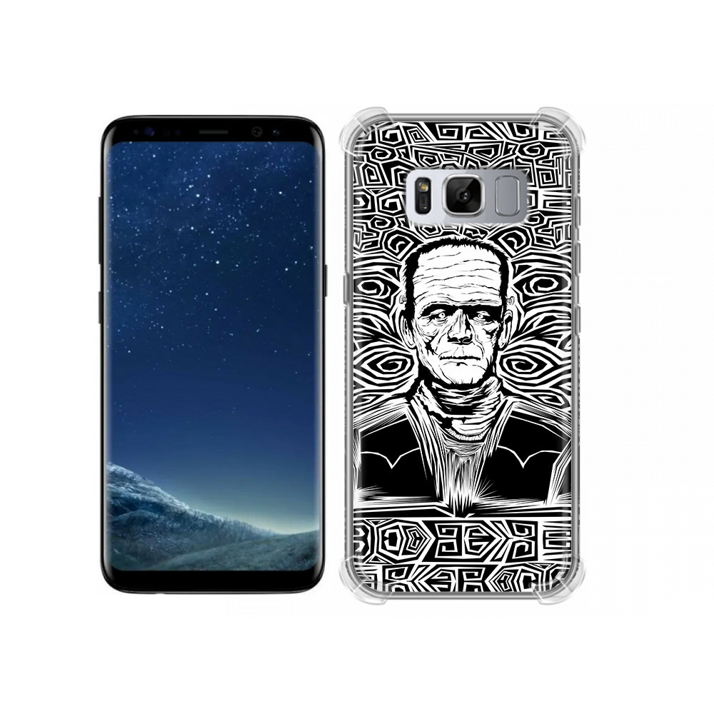 

Чехол MyPads Tocco для Samsung Galaxy S8 франкенштейн черно белый (PT62300.601.661), Прозрачный, Tocco