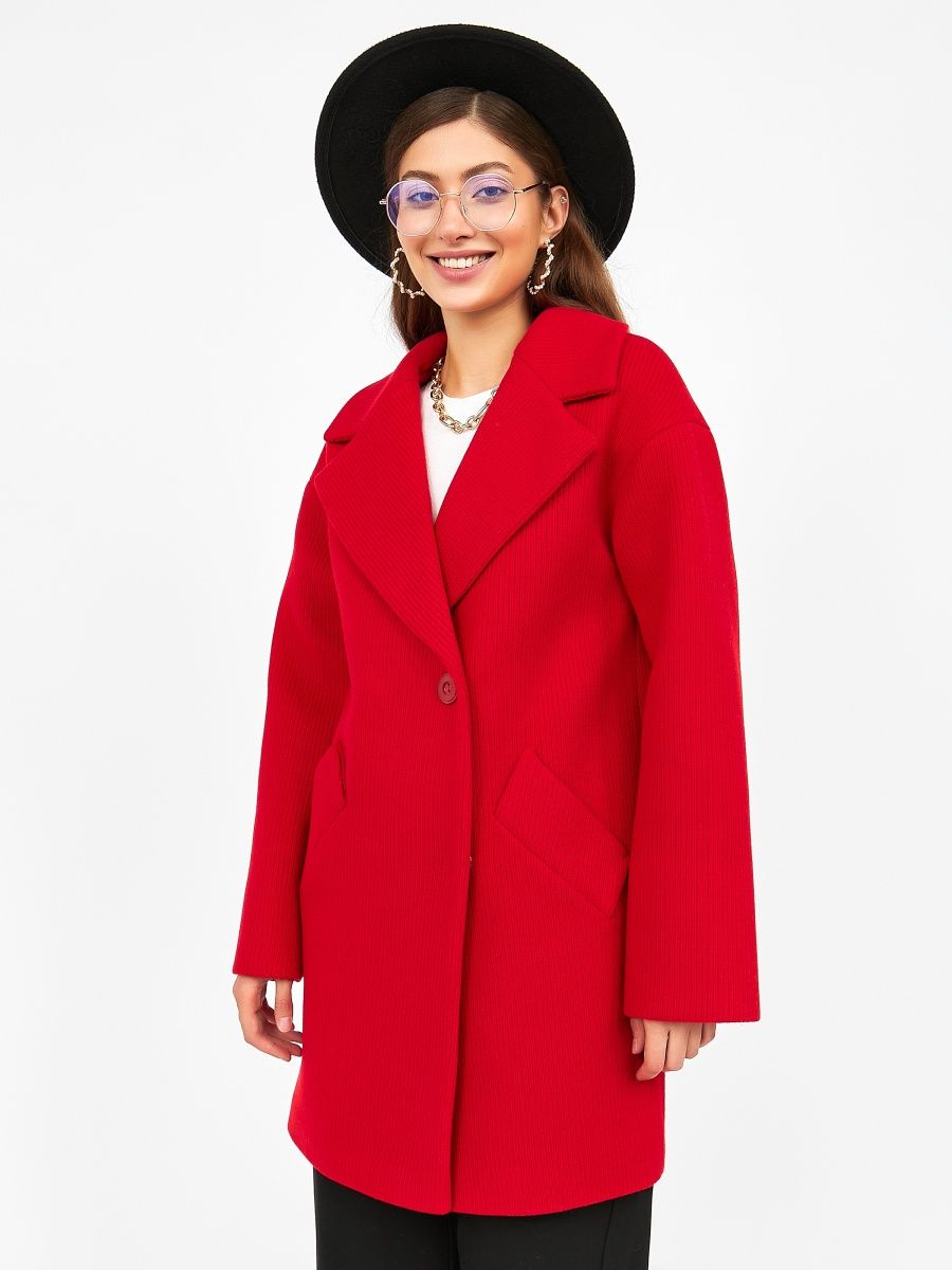 Пальто женское Louren Wilton 1915 красное 44 RU