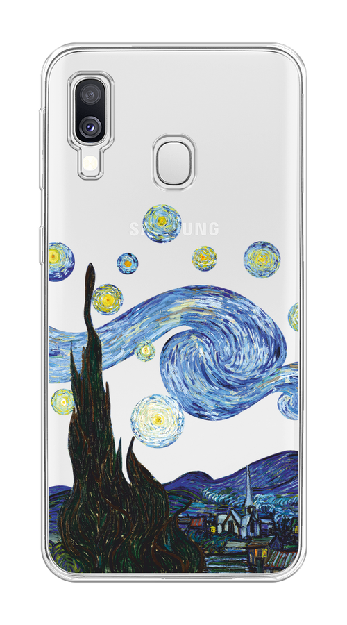 

Чехол на Samsung Galaxy A40 "Ночь Ван Гога", Голубой;синий;черный, 28050-1
