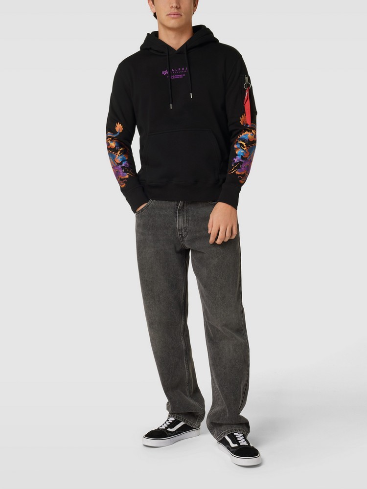 

Худи мужское Alpha Industries 136334 черное XXL, Черный, 136334
