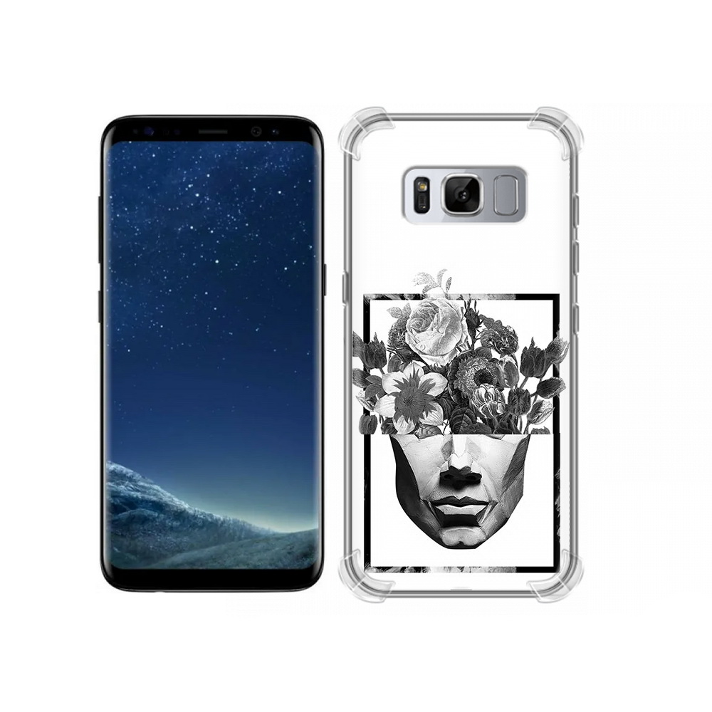 

Чехол MyPads Tocco для Samsung Galaxy S8 черно белая ваза в абстракции (PT62300.601.678), Прозрачный, Tocco