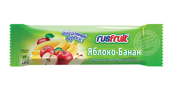 Батончик RusFruit яблоко-банан 30 г