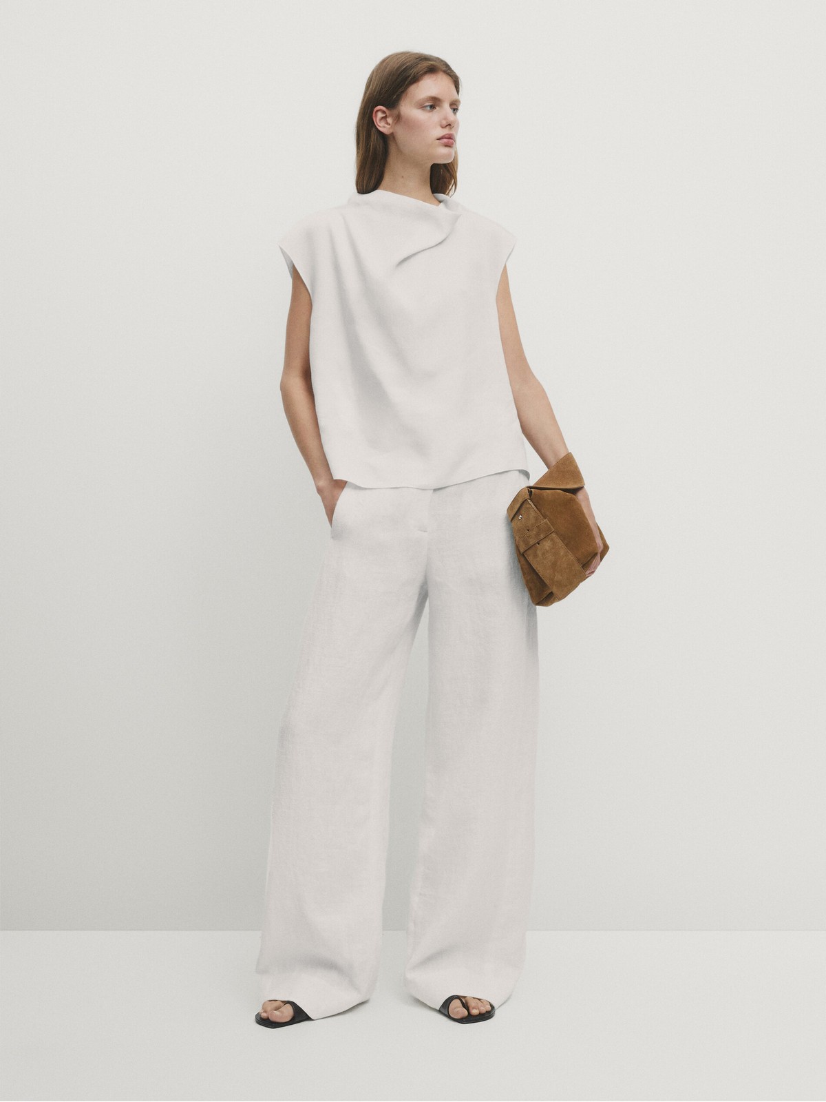 

Топ женский Massimo Dutti 5145/946-I2024 белый XS, 5145/946-I2024