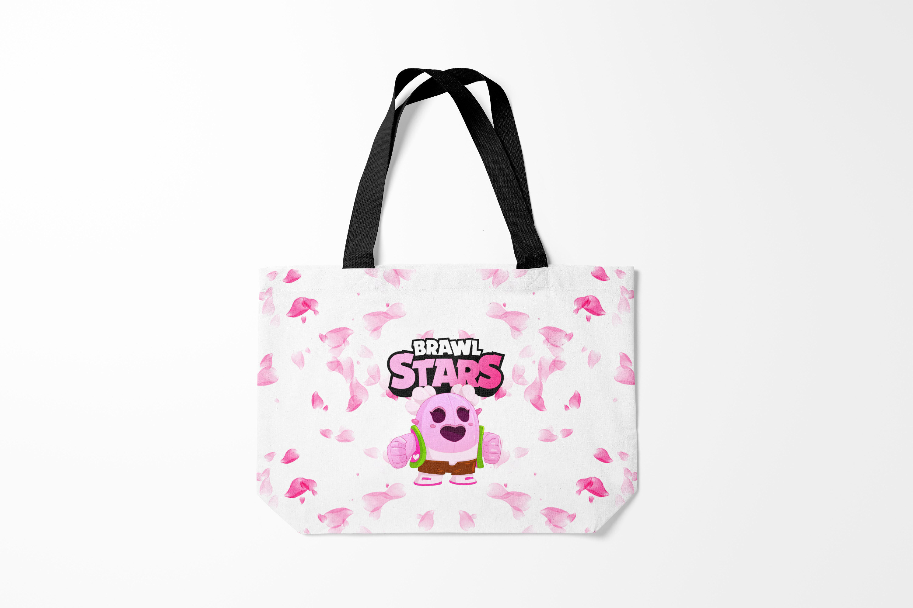 

Сумка шoппер унисекс Burnettie Brawl Stars Sakura Spike, белый; розовый, Brawl Stars Sakura Spike