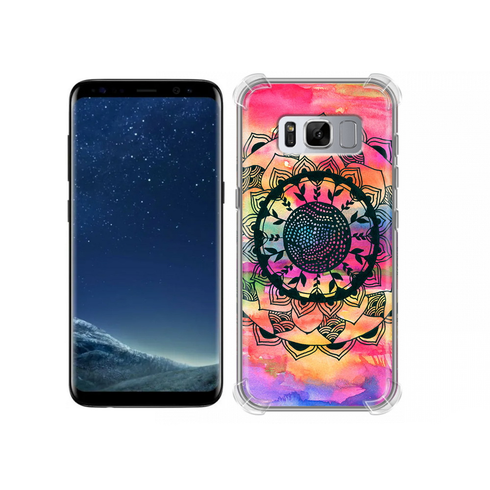 

Чехол MyPads Tocco для Samsung Galaxy S8 яркая абстракция круглый цветок (PT62300.601.704), Прозрачный, Tocco