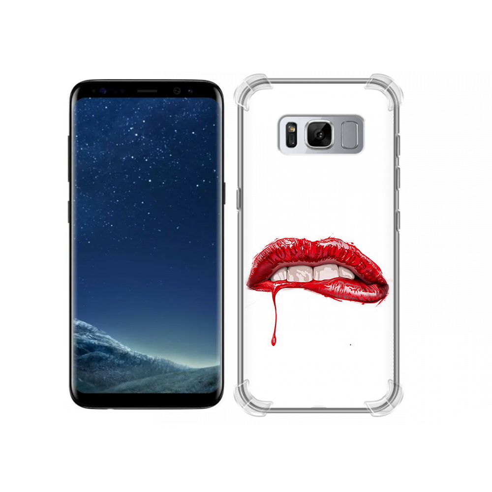 

Чехол MyPads Tocco для Samsung Galaxy S8 яркие красные губы (PT62300.601.706), Прозрачный, Tocco