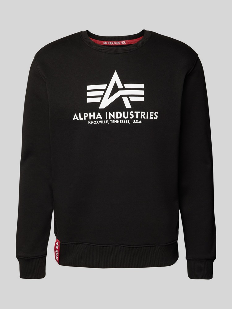 Свитшот мужской Alpha Industries 178302 черный XXXL