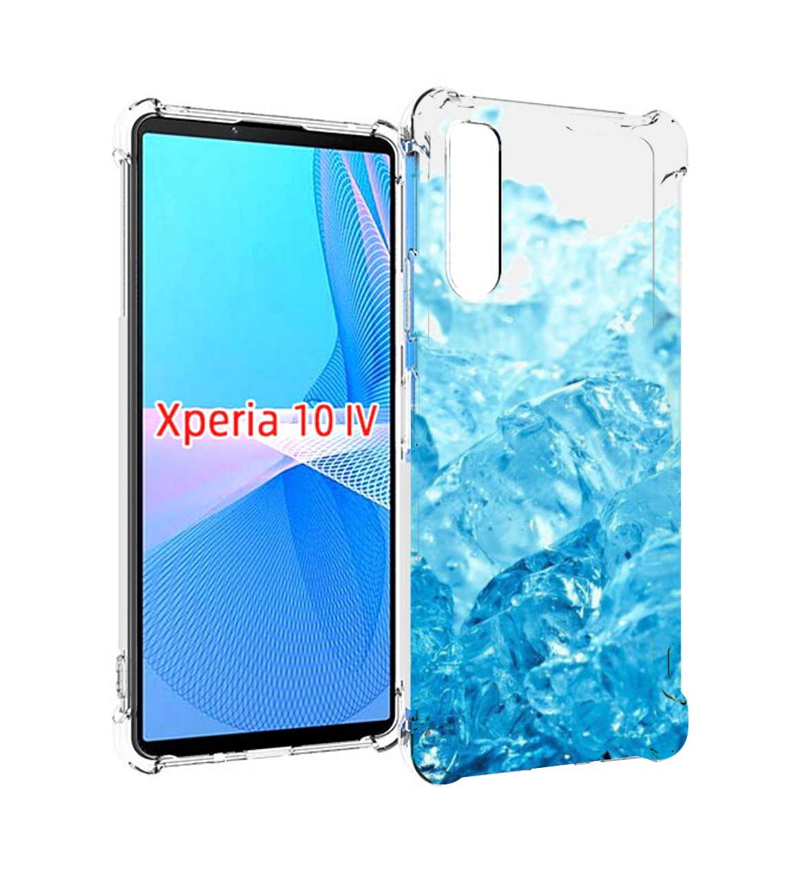 

Чехол MyPads кусочки-льда для Sony Xperia 10 IV (10-4), Прозрачный, Tocco
