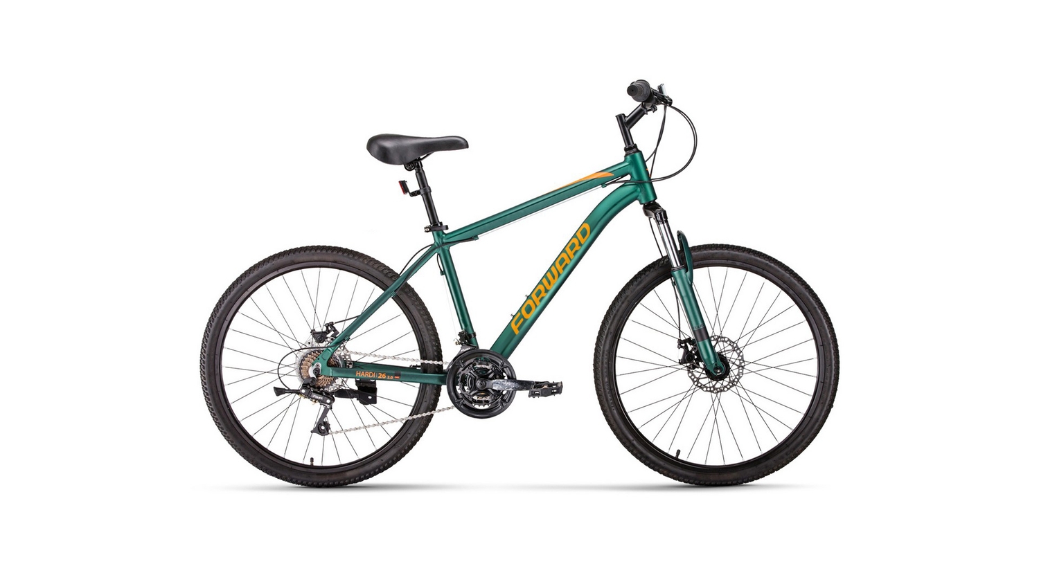 фото Велосипед forward hardi 26 2.0 d al 2022 16" зеленый матовый/оранжевый