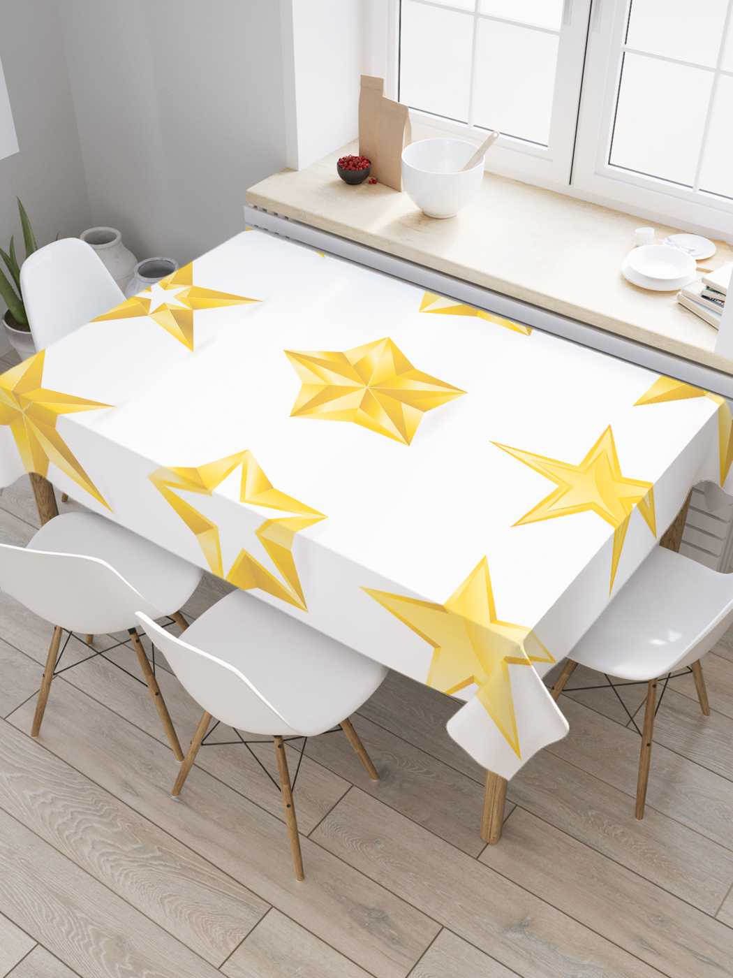 

Скатерть прямоугольная JoyArty "Звездные изменения" из сатена, 120x145 см, Бежевый, Звездные изменения