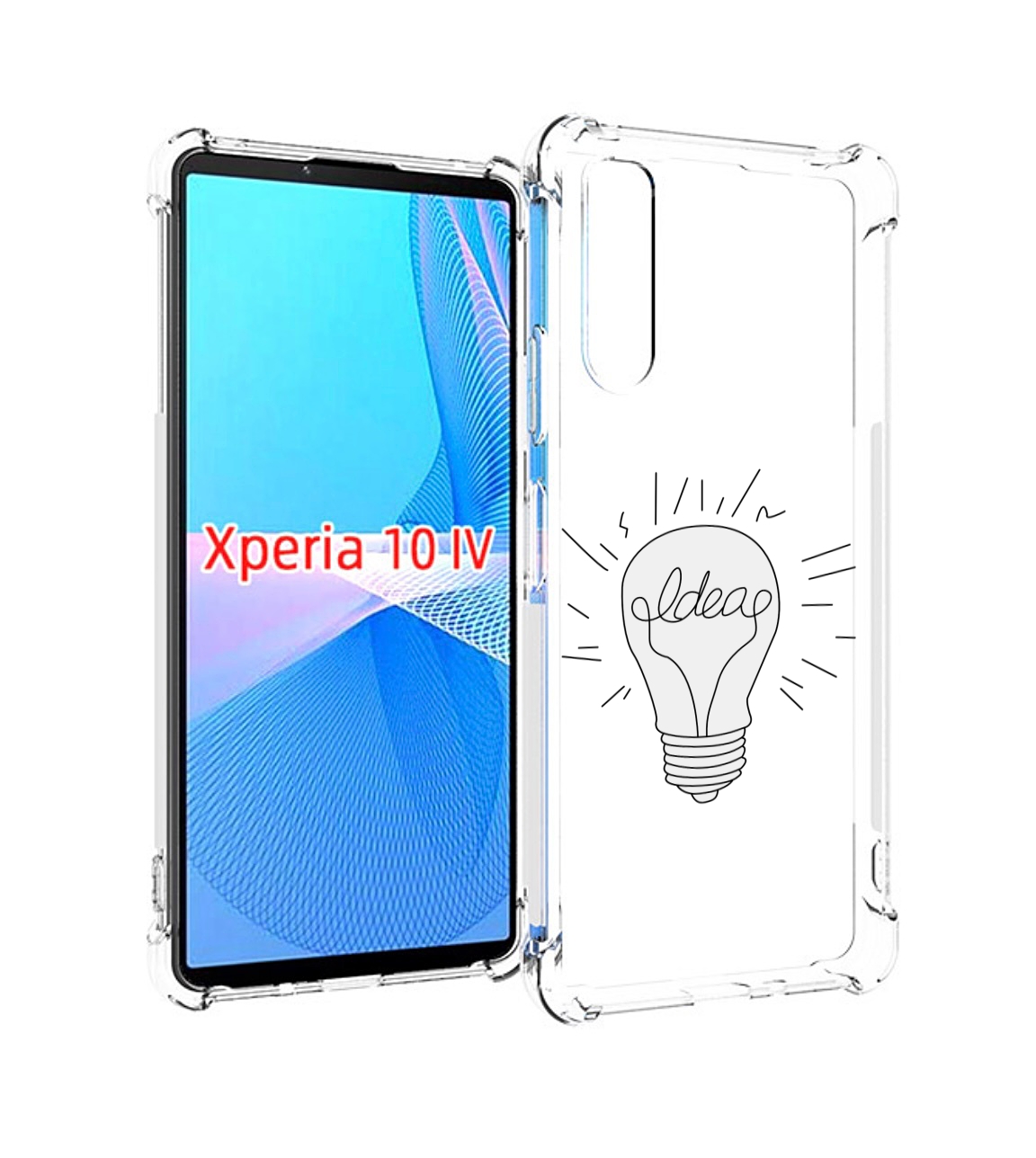 

Чехол MyPads лампочка-с-идеей для Sony Xperia 10 IV (10-4), Прозрачный, Tocco