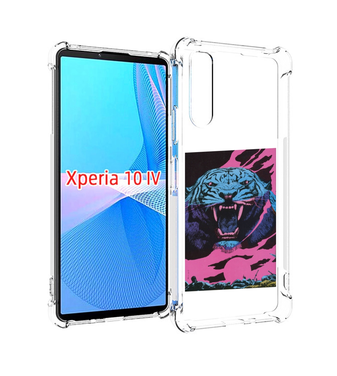 

Чехол MyPads лев с розовыми зубами для Sony Xperia 10 IV (10-4), Прозрачный, Tocco