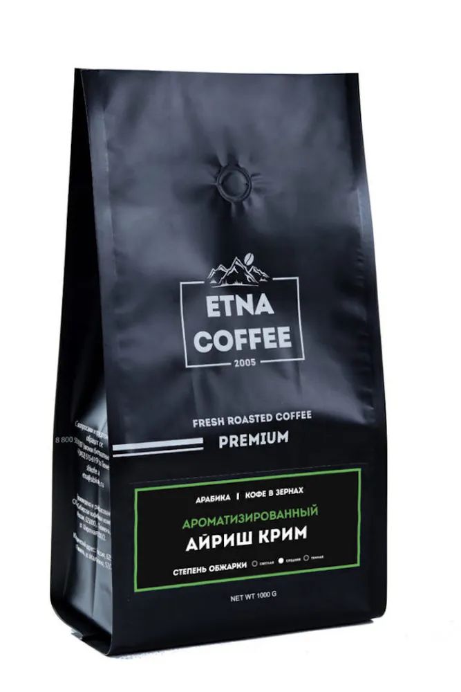 Кофе в зернах ETNA COFFEE Айриш крим ароматизированный, 1 кг