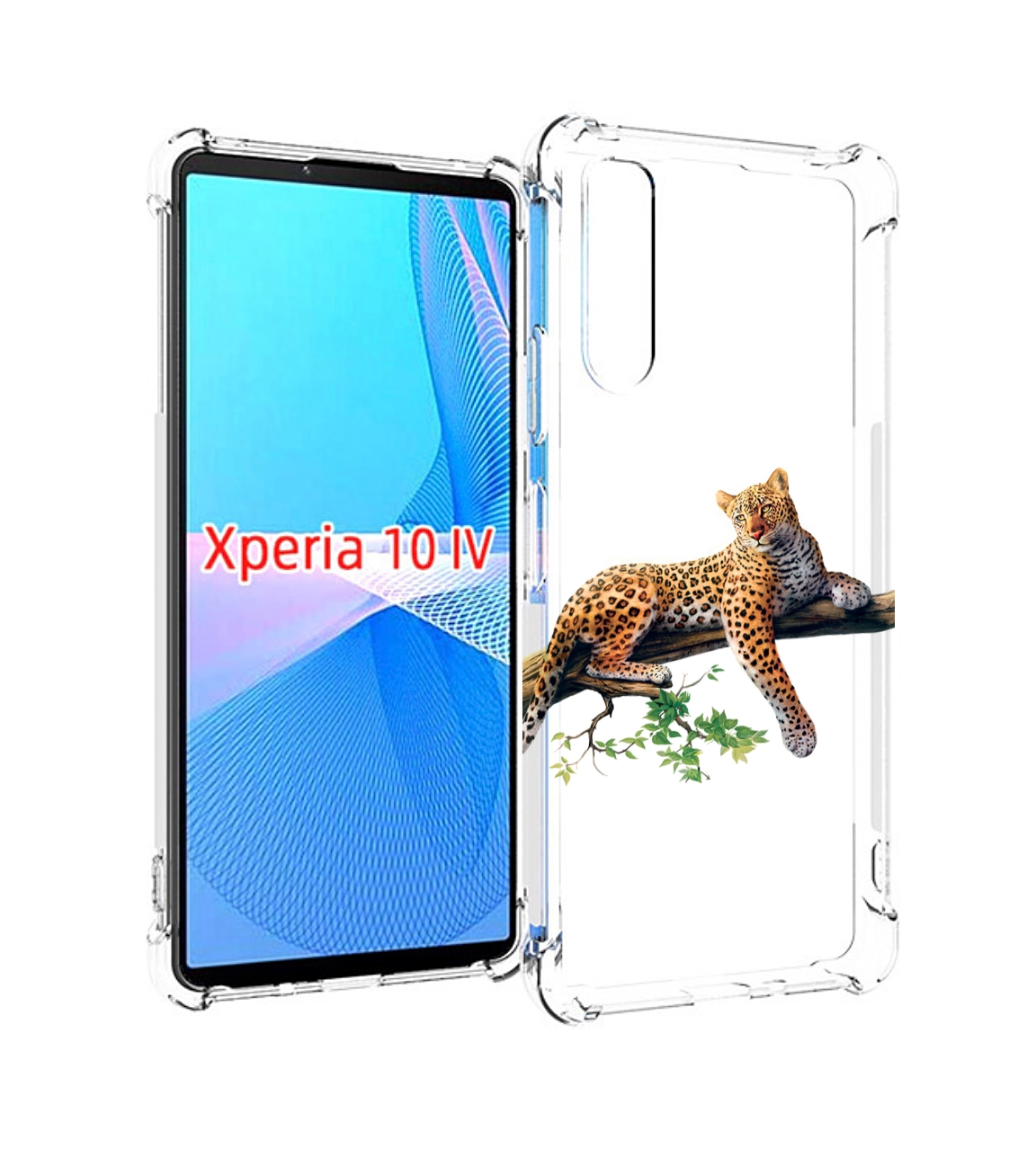 

Чехол MyPads леопард-на-дереве детский для Sony Xperia 10 IV (10-4), Прозрачный, Tocco