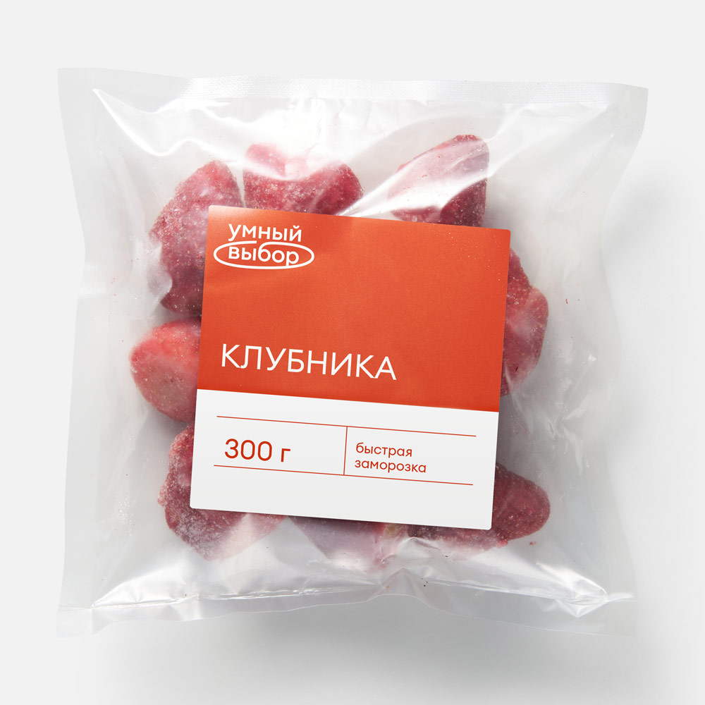 

Клубника Умный выбор быстрозамороженная, 300 г