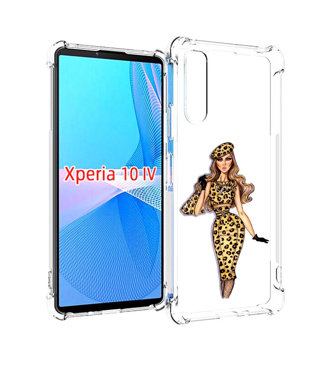 фото Чехол mypads леопардовое платье женский для sony xperia 10 iv (10-4)