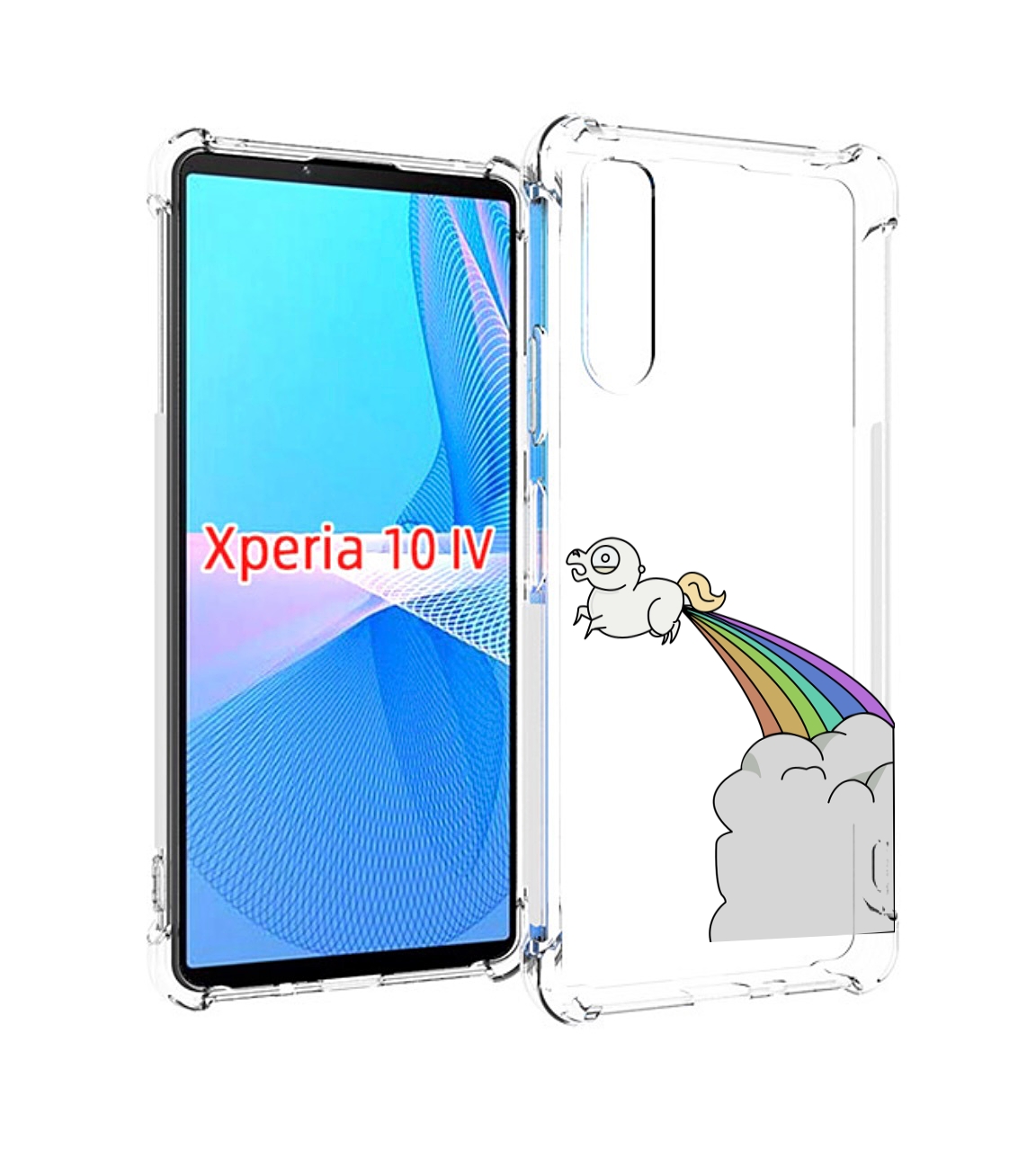 

Чехол MyPads летающее-пони детский для Sony Xperia 10 IV (10-4), Прозрачный, Tocco