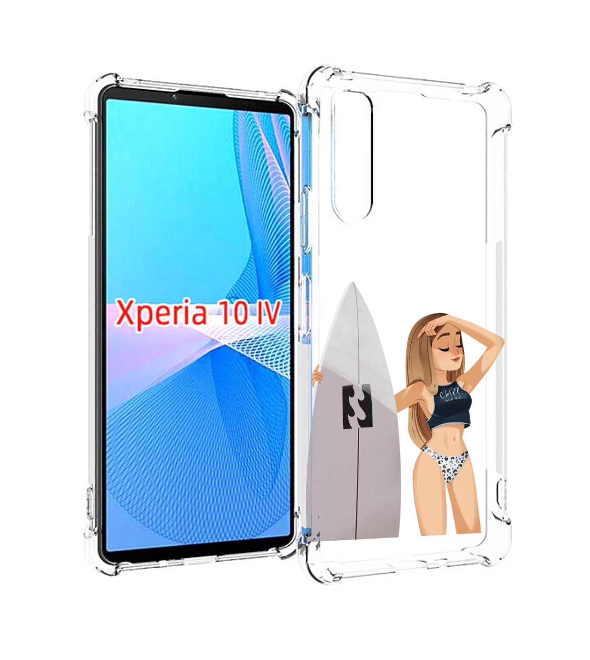 

Чехол MyPads летний-серф для Sony Xperia 10 IV (10-4), Прозрачный, Tocco