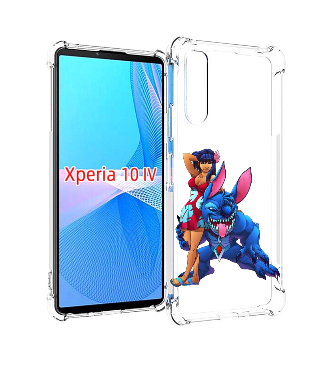 

Чехол MyPads лило и накаченный стич детский для Sony Xperia 10 IV (10-4), Прозрачный, Tocco