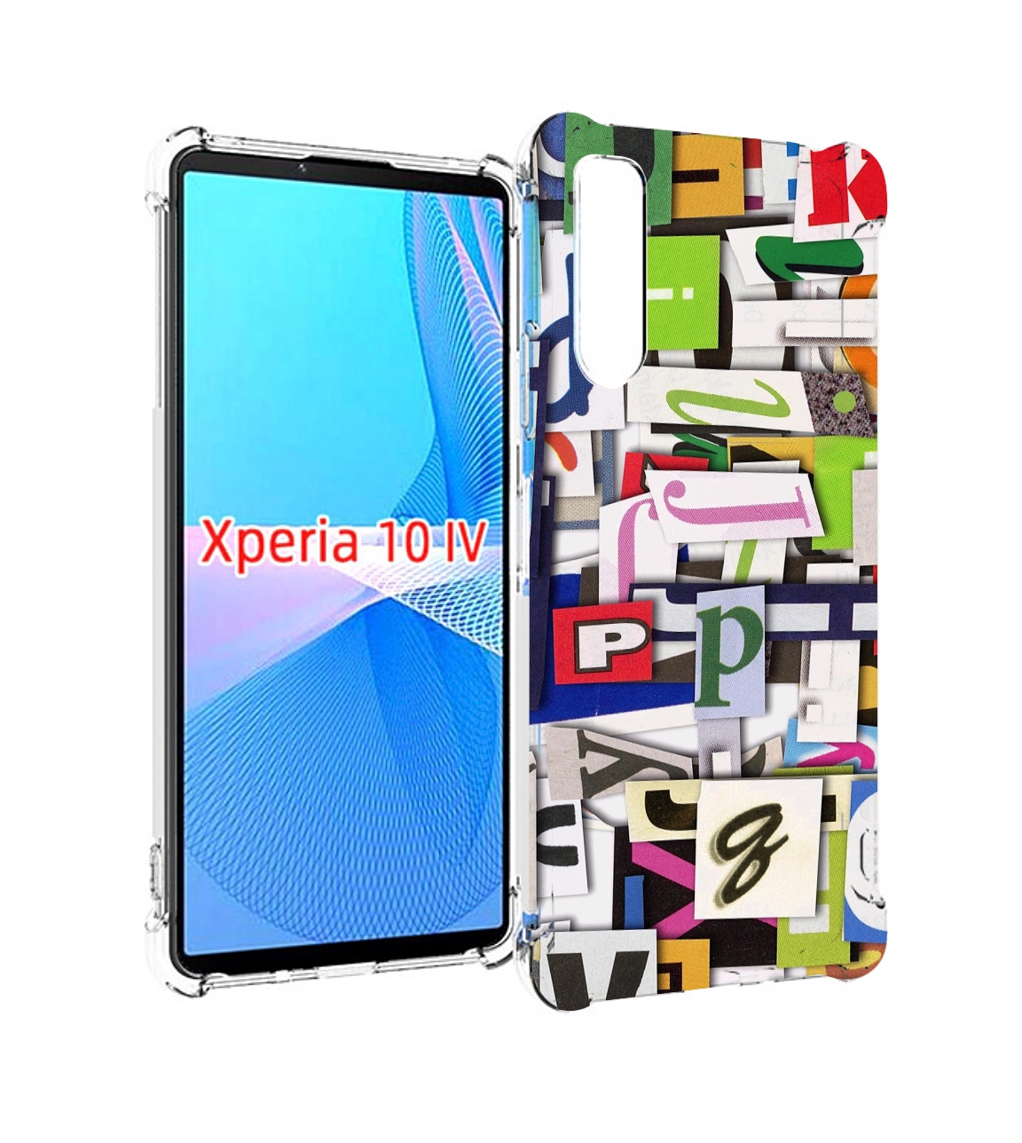 

Чехол MyPads ломанные-буквы для Sony Xperia 10 IV (10-4), Прозрачный, Tocco