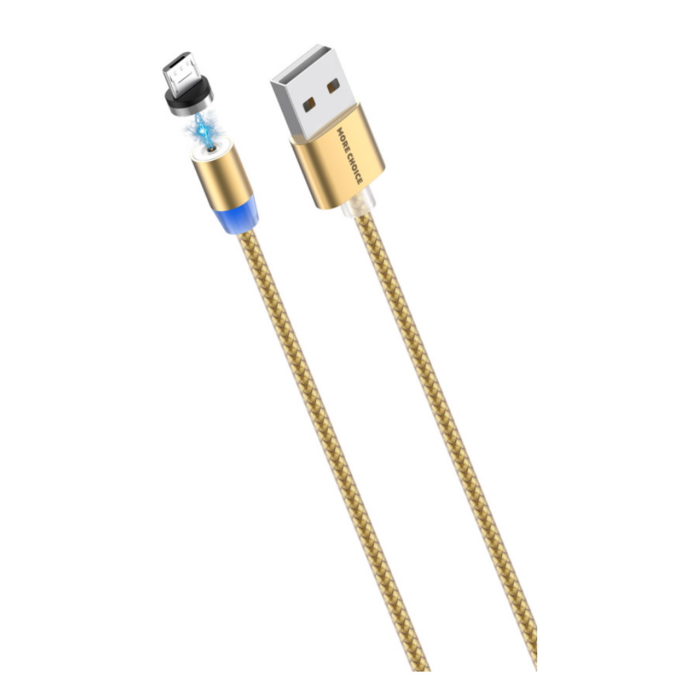 фото Дата-кабель smart usb 3.0a для micro usb magnetic more choice k61sm gold