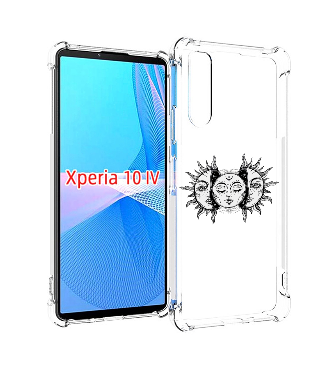 

Чехол MyPads луна-в-солнце для Sony Xperia 10 IV (10-4), Прозрачный, Tocco