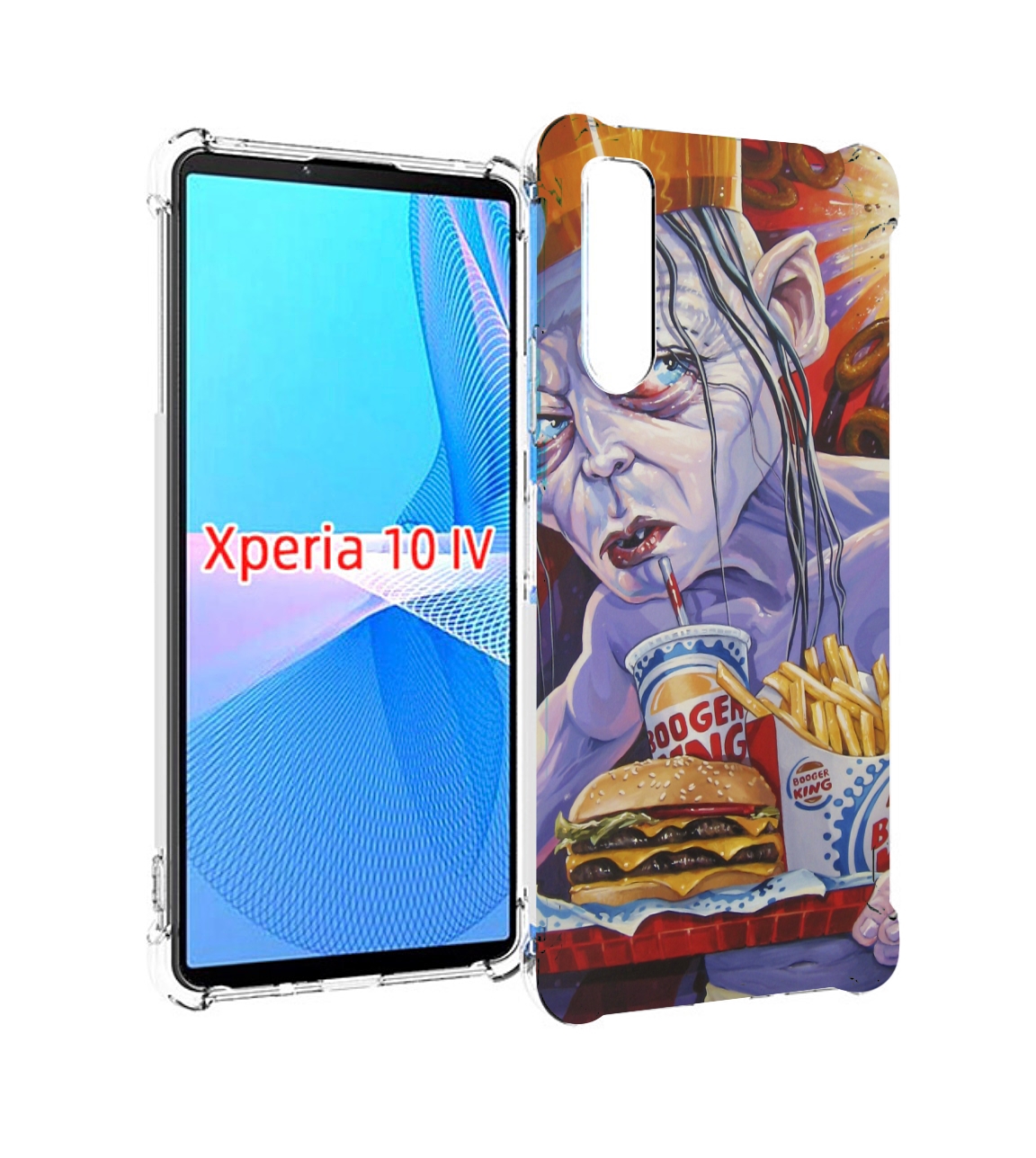 

Чехол MyPads любитель бургер кинга для Sony Xperia 10 IV (10-4), Прозрачный, Tocco