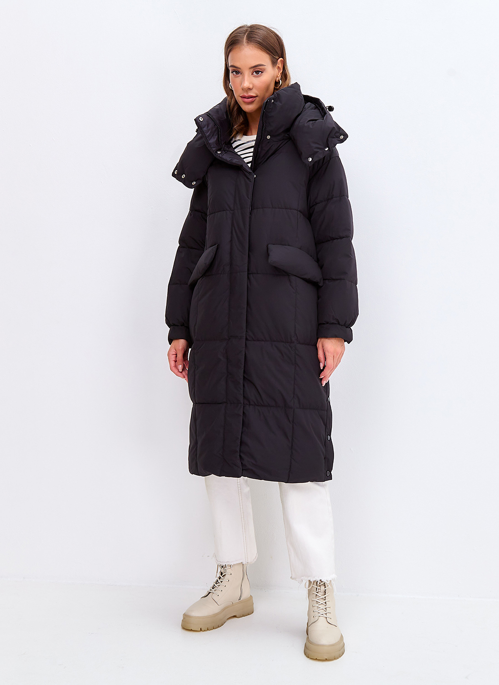 

Пальто женское Britt 65236 черное 50 RU, Черный, 65236