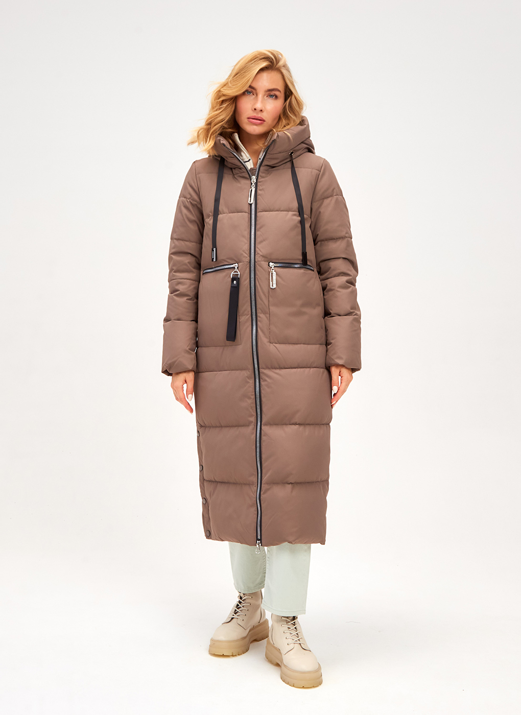 

Пальто женское Britt 65237 коричневое 48 RU, 65237
