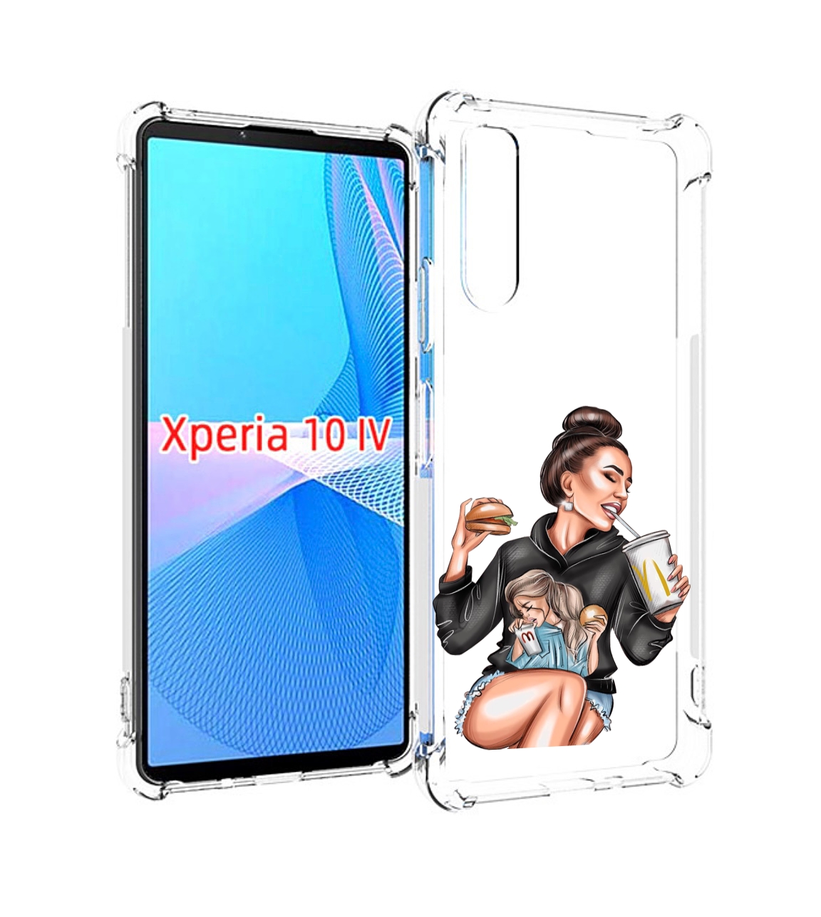 

Чехол MyPads любительница-макдональдс женский для Sony Xperia 10 IV (10-4), Прозрачный, Tocco