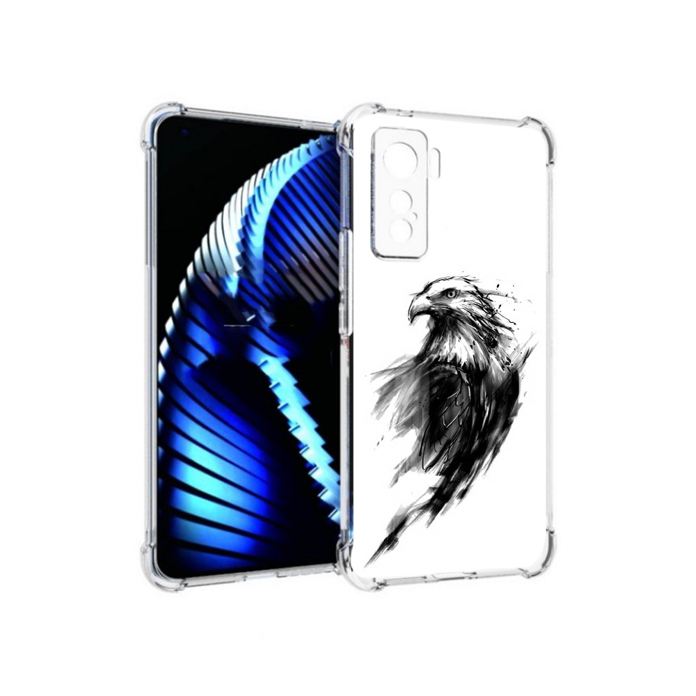 

Чехол MyPads Tocco для Vivo iQOO 5 чб птица, Прозрачный, Tocco