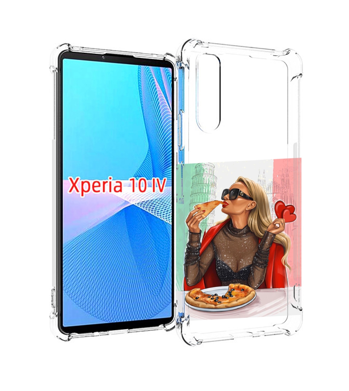 

Чехол MyPads любительница-пиццы женский для Sony Xperia 10 IV (10-4), Прозрачный, Tocco