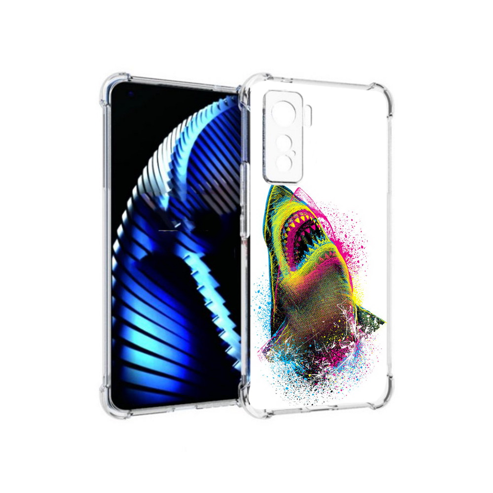 

Чехол MyPads Tocco для Vivo iQOO 5 челюсти-2, Прозрачный, Tocco