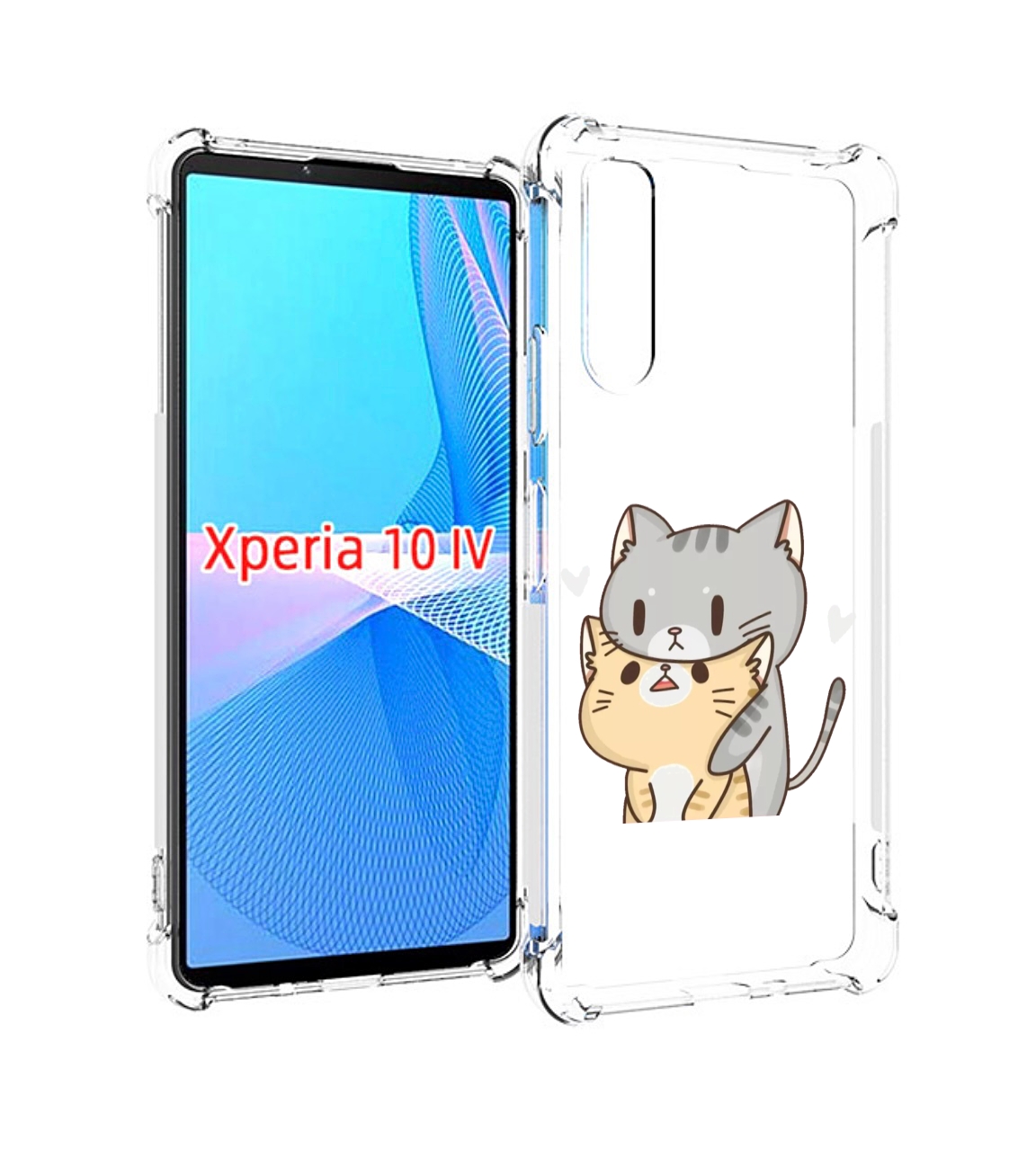 

Чехол MyPads любящие-коты для Sony Xperia 10 IV (10-4), Прозрачный, Tocco