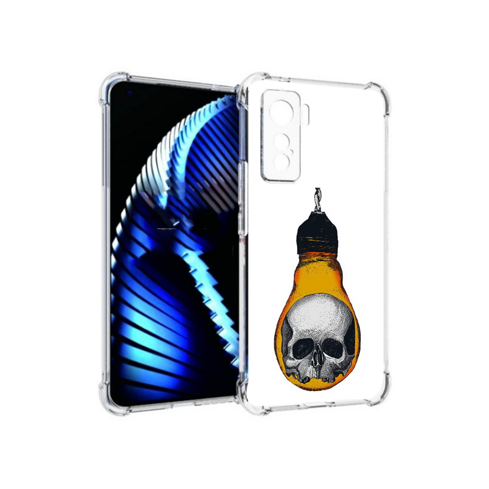Чехол MyPads Tocco для Vivo iQOO 5 череп в лампочке