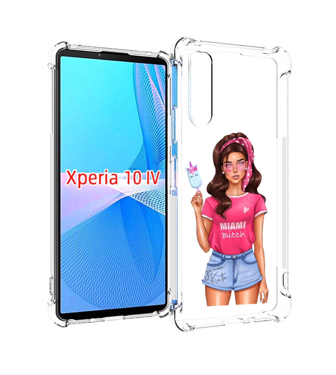 

Чехол MyPads майами-битч женский для Sony Xperia 10 IV (10-4), Прозрачный, Tocco