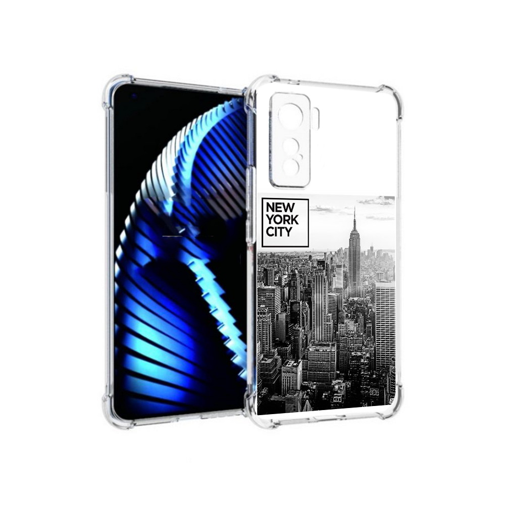 

Чехол MyPads Tocco для Vivo iQOO 5 черно белый ньюерк, Прозрачный, Tocco