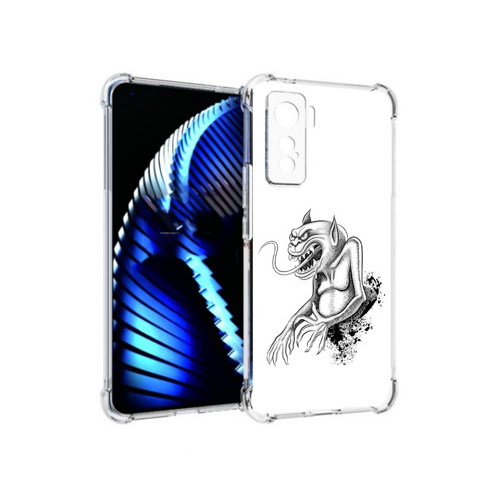 

Чехол MyPads Tocco для Vivo iQOO 5 чорт, Прозрачный, Tocco