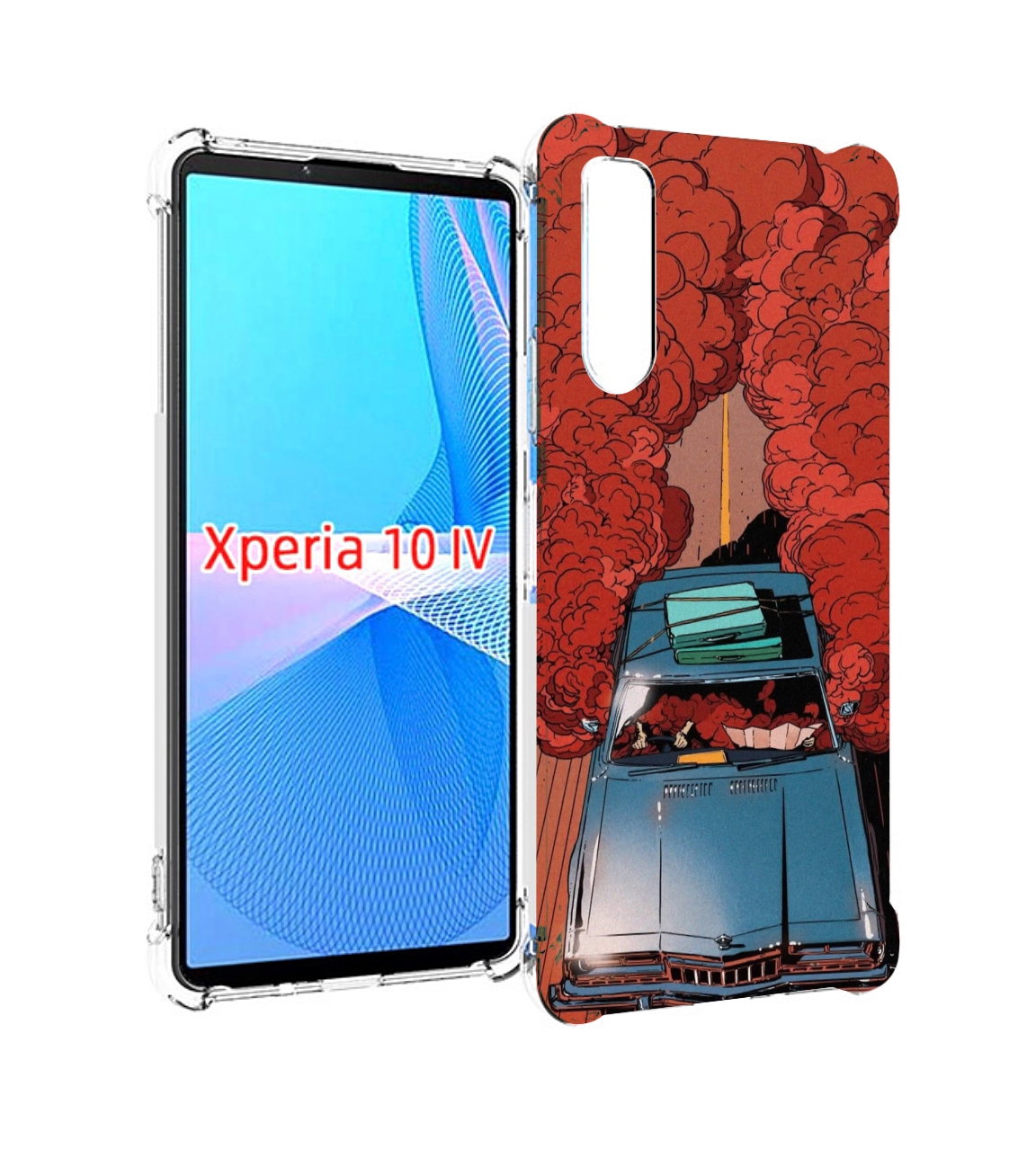 

Чехол MyPads машина мчится с дымком для Sony Xperia 10 IV (10-4), Прозрачный, Tocco