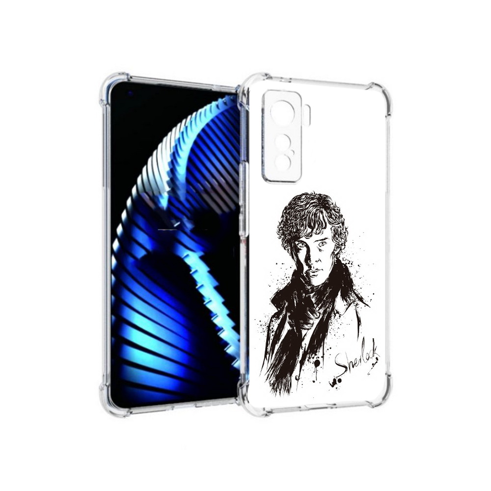 

Чехол MyPads Tocco для Vivo iQOO 5 шерлок холмс портрет, Прозрачный, Tocco