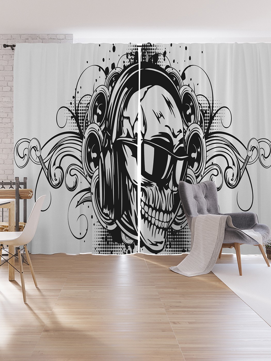 

Шторы под лён JoyArty "Смертельный ритм", серия Oxford DeLux, 340х265 см, Смертельный ритм