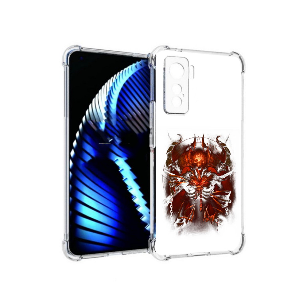 

Чехол MyPads Tocco для Vivo iQOO 5 яркий демон, Прозрачный, Tocco